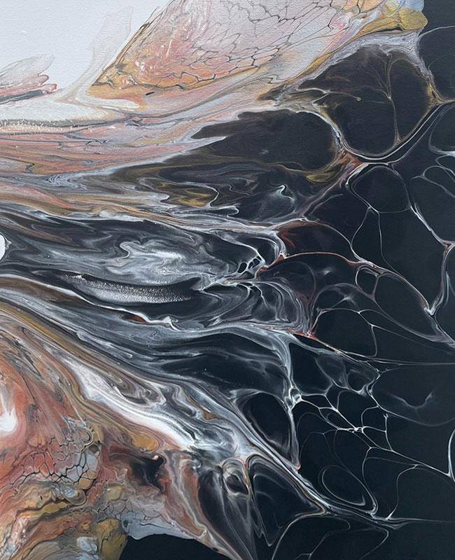 Acryl Pouring auf Leinwand