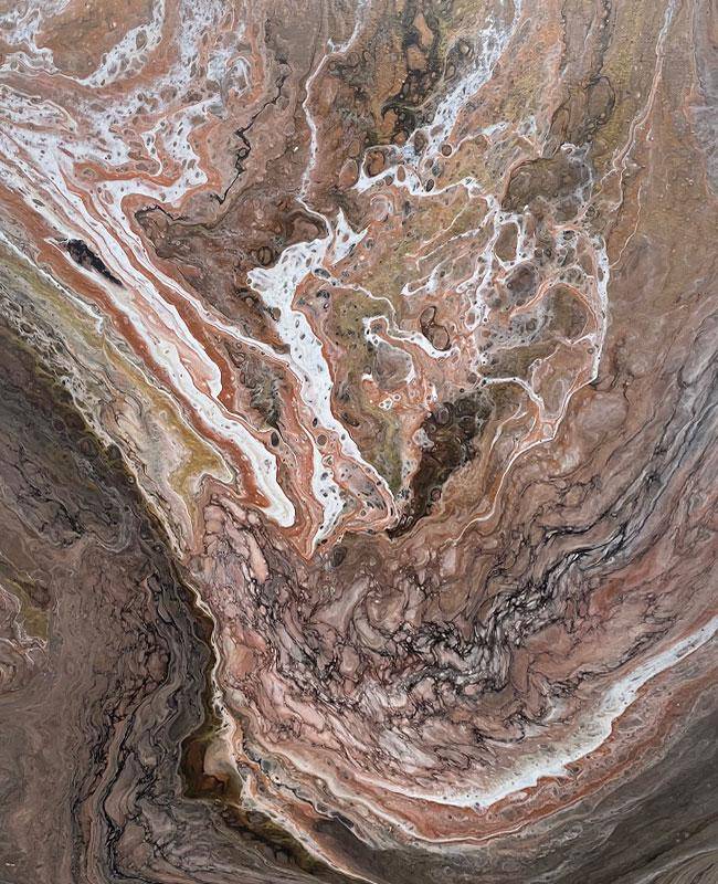 Acryl Pouring auf Leinwand